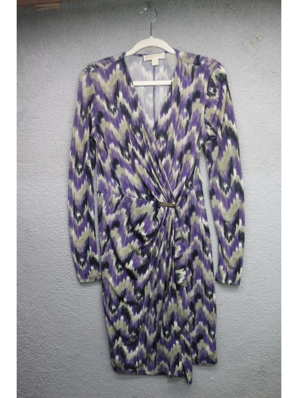 Michael Kors Long Sleeve Silky Wrap Dress-Size Small-Office-Career